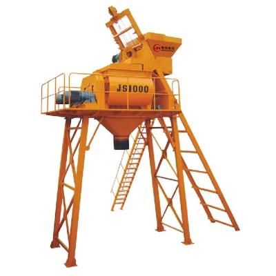 Minrui Js1000 Concrete Mixer with Mechanical Hopper with Gearbox Reducers
