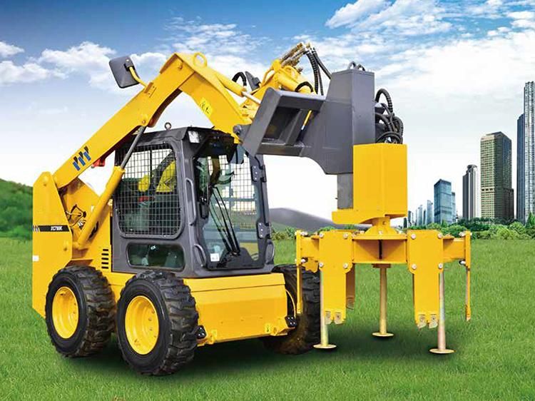 Powerful Liuzhou 385b 80HP Skid Steer Loader with Hammer Attachments Price List for Sale