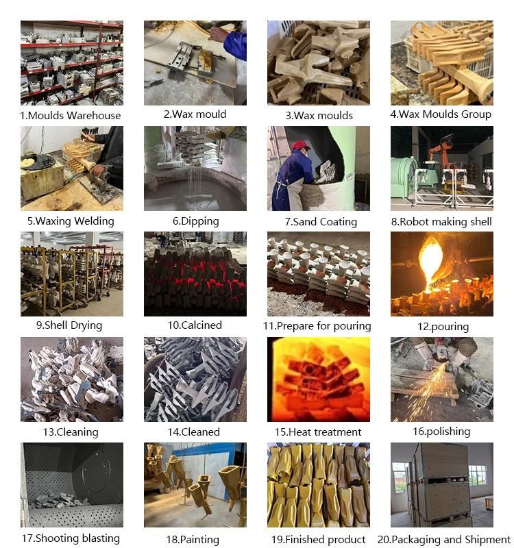 Construction Machinery Fork Loader Spare Part Casting Steel Bucket Tooth 423-70-13154