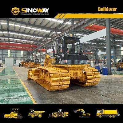 Durable Sinoway 165HP Crawler Bulldozer with Swamp Track Cleats