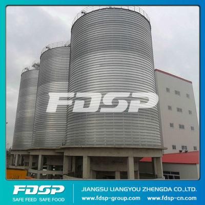 350G/M2 Galvanized Steel Silo 500t 1000t Grain Silos Factory