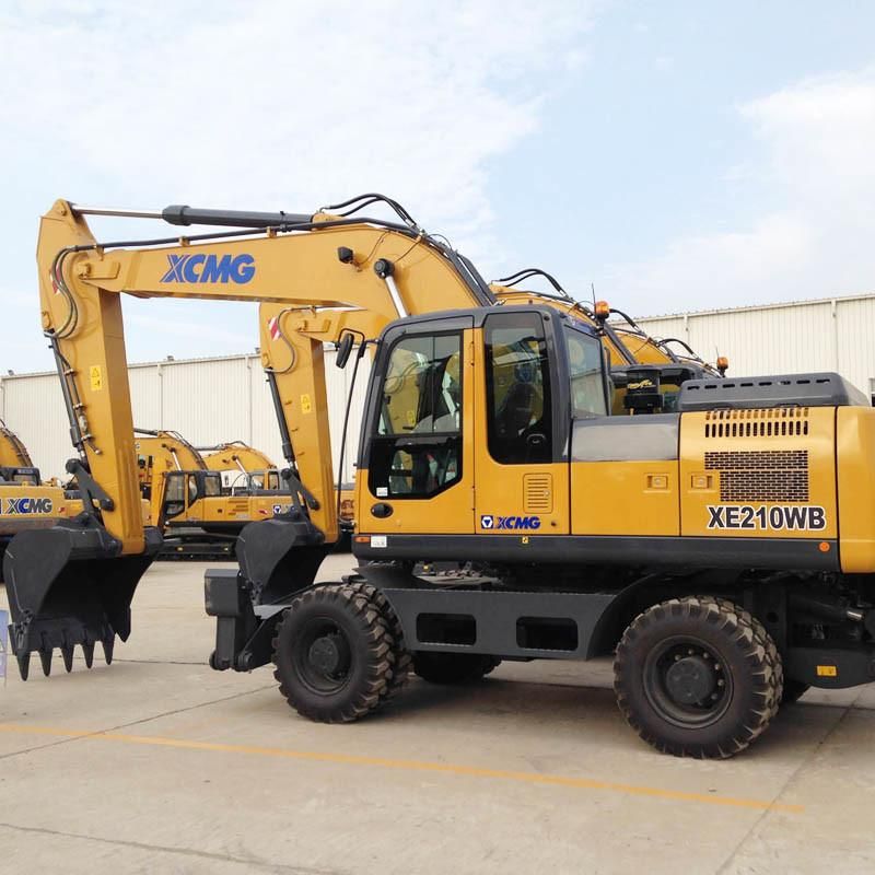 Top Quality Xe210wb 20ton Wheel Excavator with Pipes