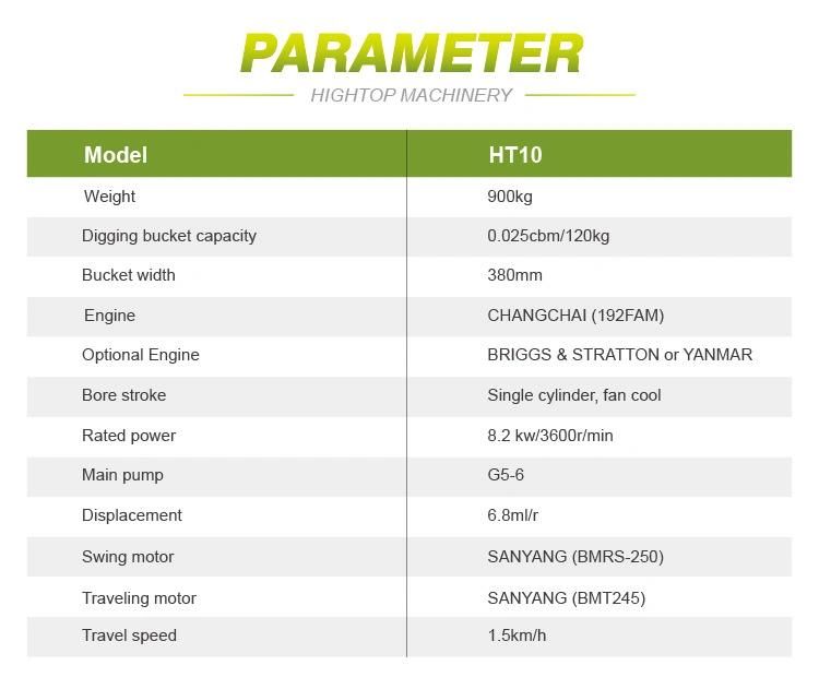 2020 Hot Sale 1t Mini Excavator for Construction Works with EPA, ISO, Ce