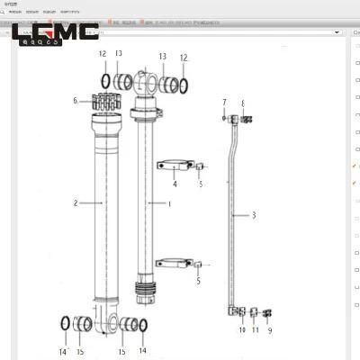 10c4601  Bucket Cylinder Hydraulic System Part for Excavator