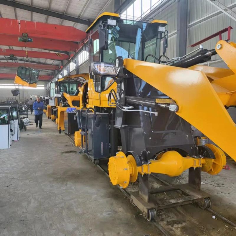 Factory Wholesale 0.8ton 1ton 1.2ton 2ton 3ton 5ton Small Wheel Loader Mini Wheel Forkir Sliding Loader Bihoe Loader