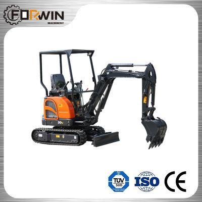 High Performance 2 Ton Small Digger Hydraulic Fw20u Mini Backhoe Crawler Track Excavator