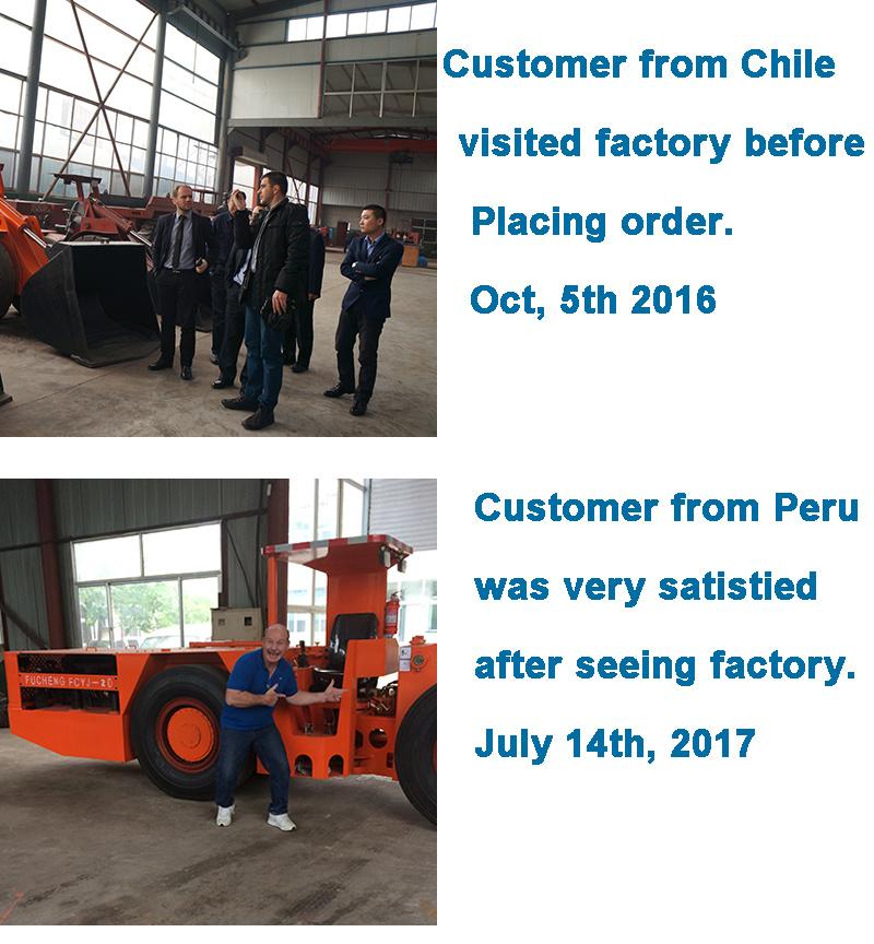 New 2 cbm diesel underground mining scraper with CE certificate