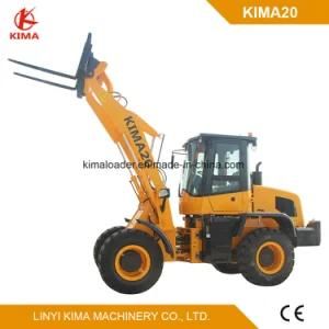 Kima20 Wheel Loader with Long Boom Dumping Clearance 3.8m Rops/Fops Cabin