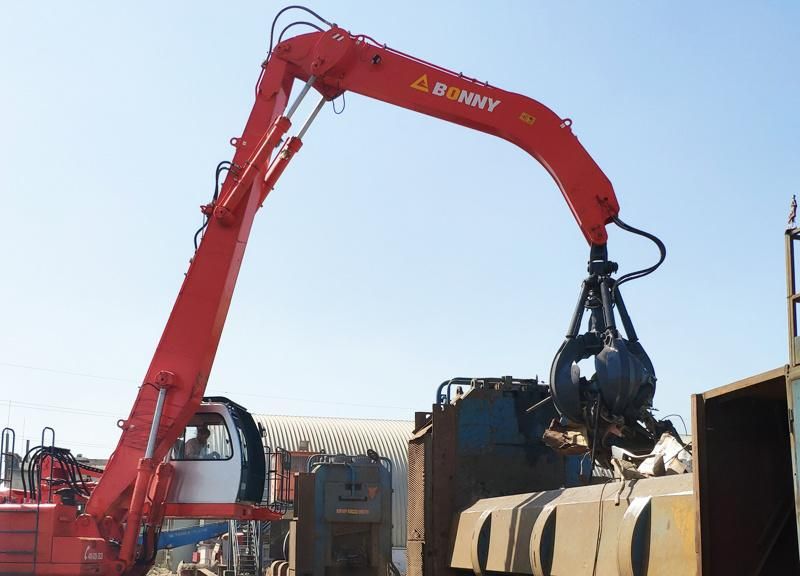 Bonny Wzy32-8c 32 Ton Crawler Hydraulic Material Handler for Feeding Scrap Crusher at Steel Mill