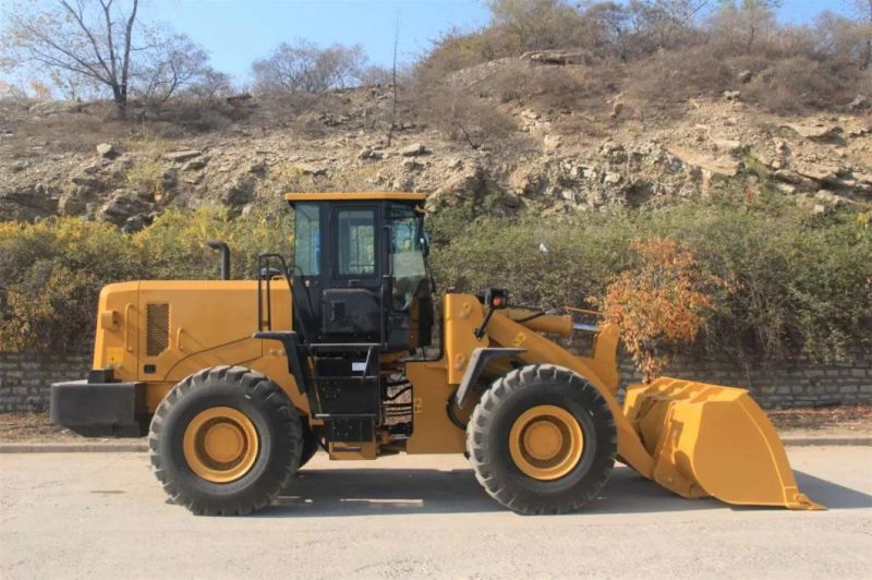 China Factory Wholesale 1/2/3/4/5ton Small Wheel Loader Small Forklift Skid Steer Loader 4WD Front Loader CE Certification Euro 5 Engine Construction Sit