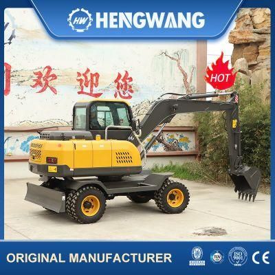 Hot Sell Multifunction 7.2ton Wheel Excavator with 0.28cbm Bucket Capacity