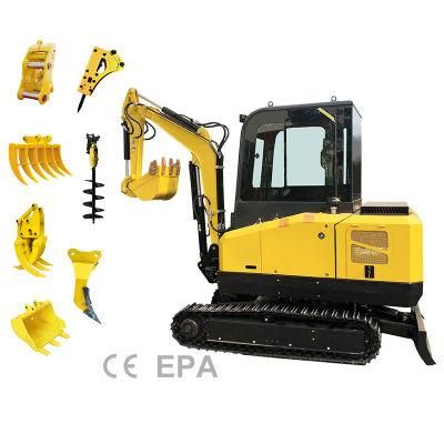 China Huaya New 2ton Earthmoving Machinery Mini Excavator Home Farm Garden Diesel Small Excavator Tracked Digger Machine CE Hydraulic Crawler