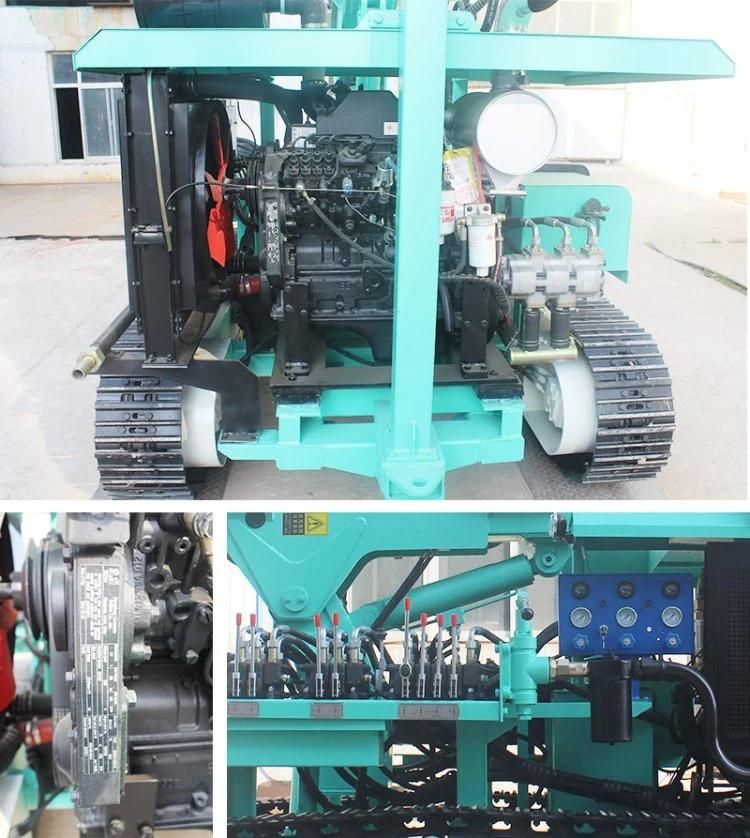 Hf130y 20-120m Muti-Function Crawler Borehole Blasting Drill Photovoltaic Pile Driver Solar Drilling Rig