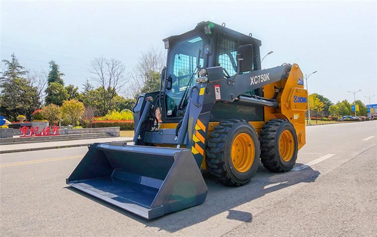XCMG Official 1 Ton Mini Skid Steer Wheeled Loader Xc750K China Brand New Skid Loader Price