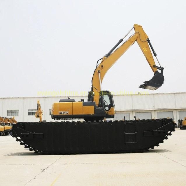 Amphibious Excavator Dredger 0.93m3 Bucket Xe215s with Pontoon