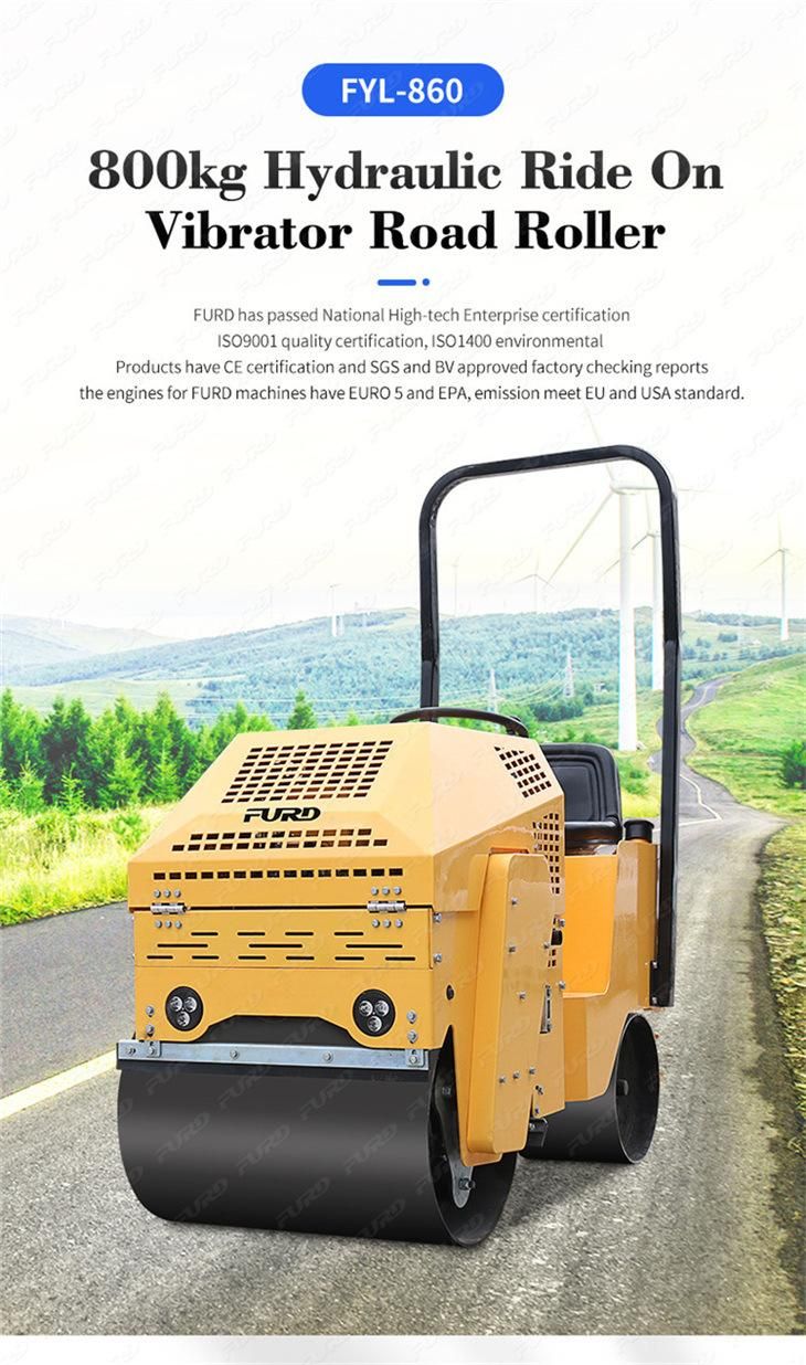 800kg Road Compact Roller Machine Road Roller