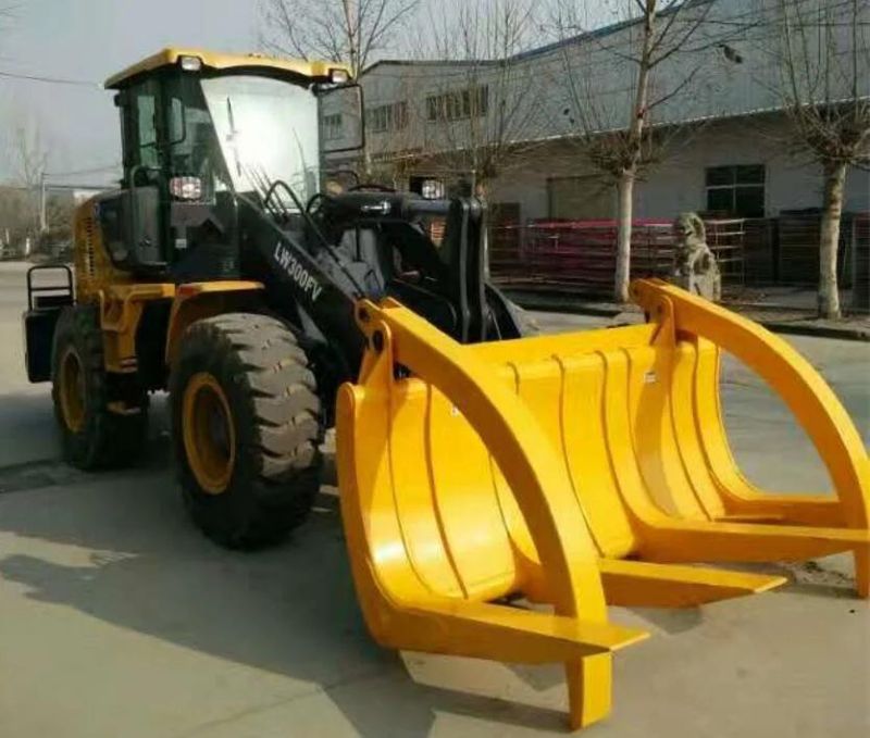 Forest Log Loader Grapple 5 Tons Wheel Loader Hydraulic Log Grabs