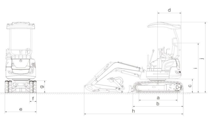 Home Garden Use Xn18 1800kgs Mini Excavators with Steel Track