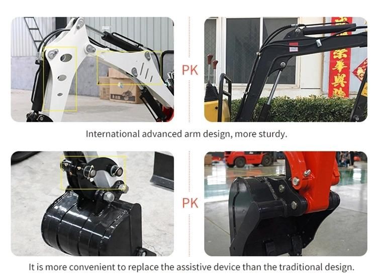 Tide Zero Tail Excavator, 0.8-2.5t Mini Excavator, Proud Made in China Excavator, Small-Scale Excavator, Extensiable Base, Swing Boom, Flexible Digger