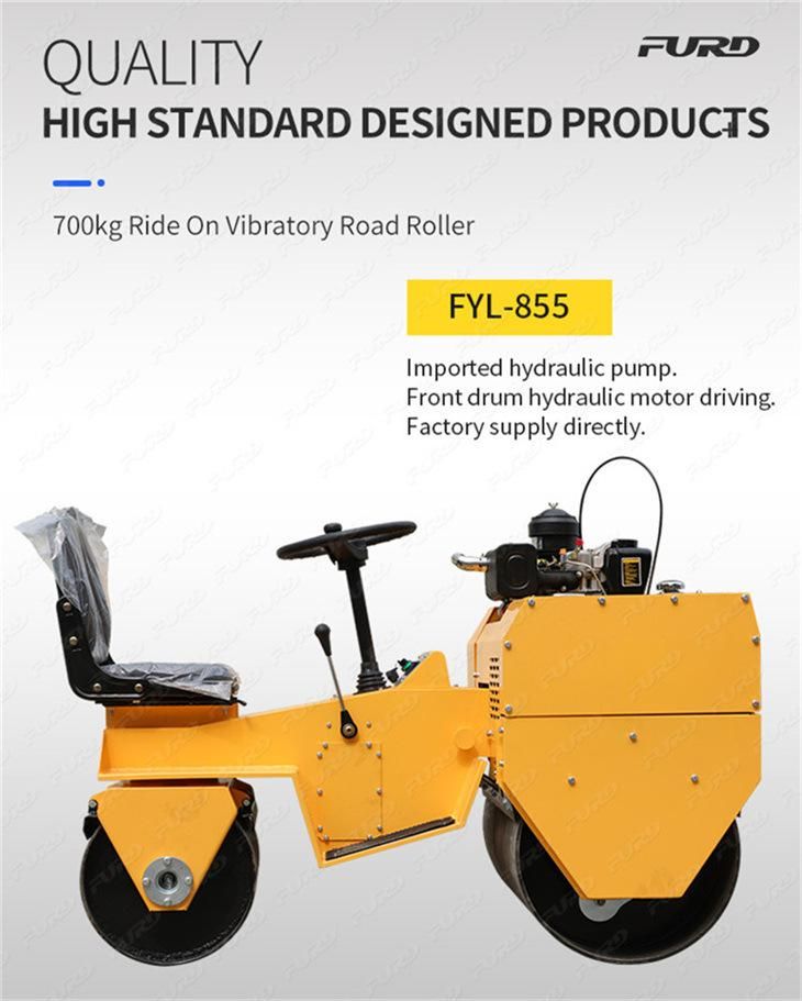 Cheap Price 700kg Two Wheel Road Roller Machine for Sale