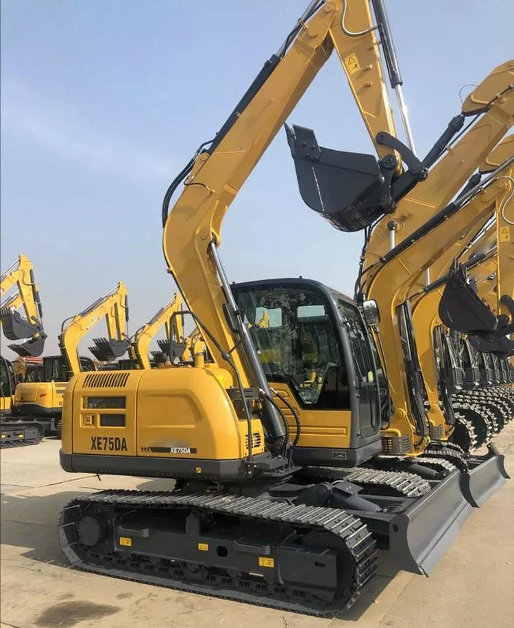 New 7ton Xe75da Small Crawler Excavator for Sale