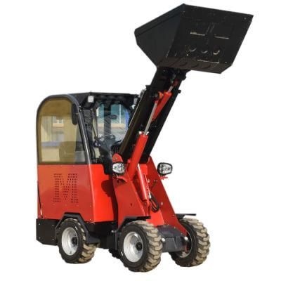 0.6 1 1.5 2ton Mini Front End Skid Steer Telescopic Hydraulic Transmission Shovel Small Radlader Wheel Loader with Snow Sweeper