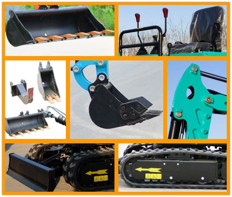 1 T Small Backhoe Digger Fw12D Mini Hydraulic Pump Rubber Crawler Track Excavators Cheap Price for Sale