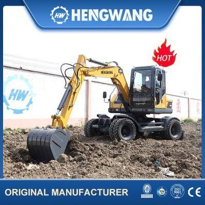 Sell 7-8tons Hydraulic Drives Wheel Excavator with 0.28cbm Bucket Capacity