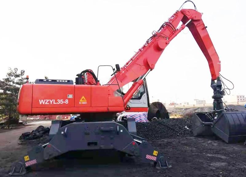 China BONNY BHW35-8 35 Ton Wheel Hydraulic Material Handler for Loose Material