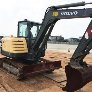 Construction Machinery Hydraulic Backacting Shovel Mini Used Crawler Excavator Volvo60 with Closed Cabin