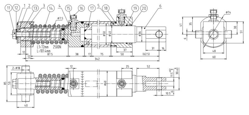 Best Quality Hydraulic Cylinder Hsg50/40 for Sale