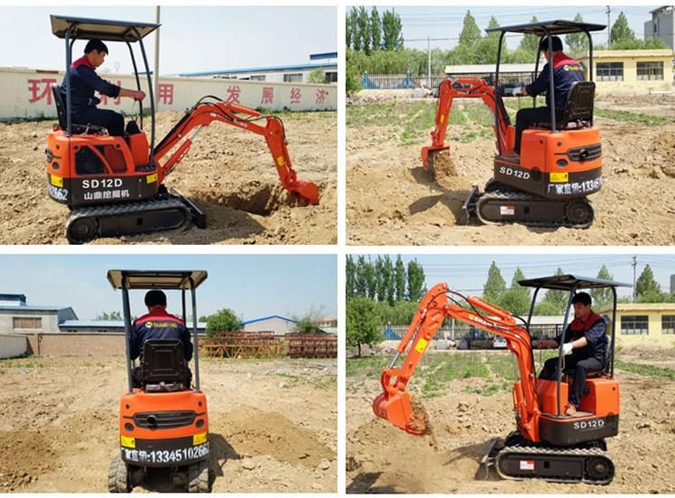 Chinese Famous Brand Shanding Mini Excavator SD18u Max. Walking Speed 4.5km/H