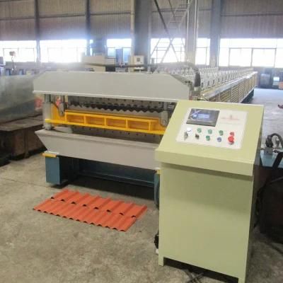 CNC Colored Steel Metal Plate Trapezoidal Sheet Double Layer Roll Forming Line