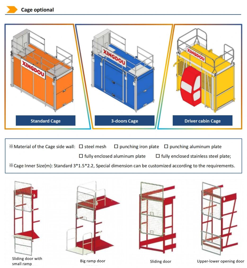 Low Cost Building Passenger and Goods Hoist Small Elevator Price