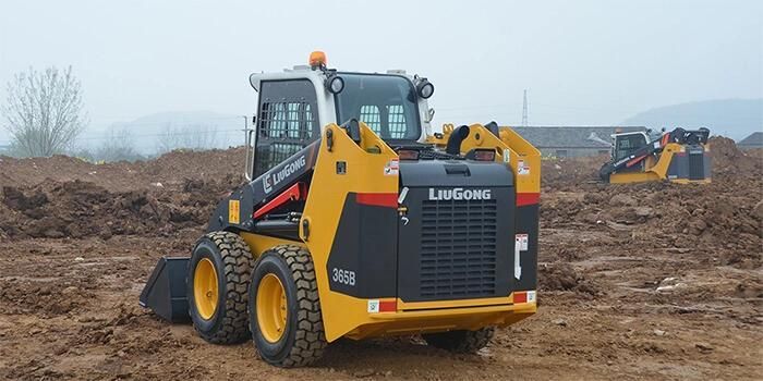 China Liugong Skid Steer Loader 800 Kg 1000 Kg 60 Kw 70 Kw 365A 365b 375A 385b with Optional Attachments (CLG375B)