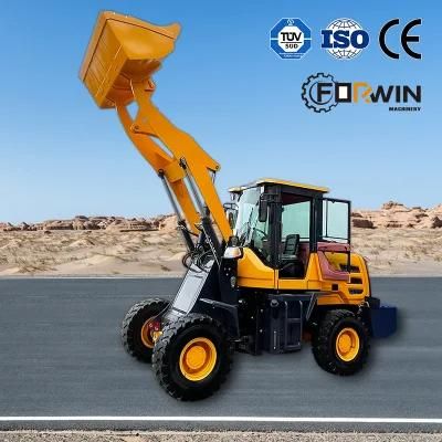 Shanzhuang 915 China Mini Loader Compact 2 Ton Long Wheelbase Wheel Loader for Sale