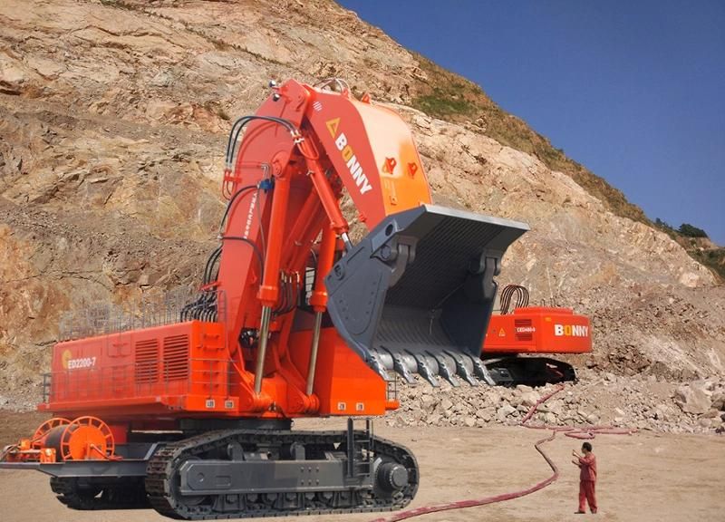 China BONNY New CED2200-7 220ton Class Super Large Crawler Hydraulic Excavator Powered by Electromotor for Sale