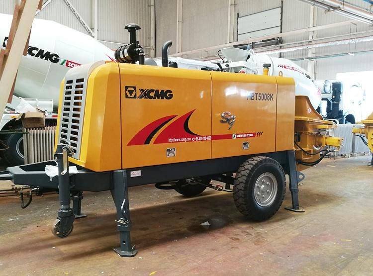XCMG 82 Kw Trailer Mounted Concrete Pump Hbt5008K China Small Mobile Concrete Pump