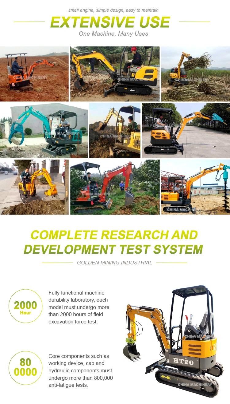 China Agricultural Use Farm Use House Use Ht10 Mini Excavator for Sale