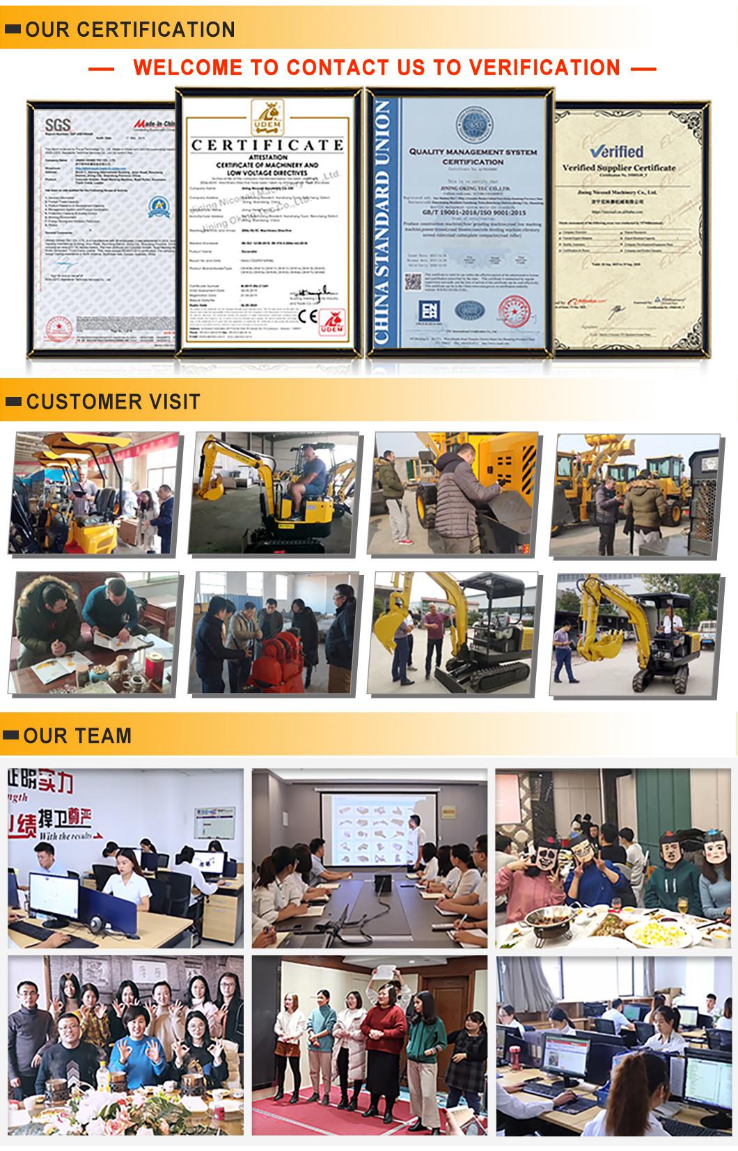 Long Life Time Cheap Excavator Rubber Track Bagger Mini Excavator