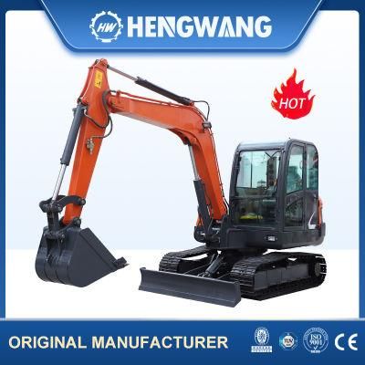 Crawler 6t Digger Excavators with 0.21 Cbm Bucket and Closed Cabin