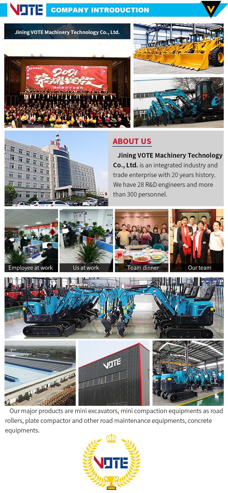 CE ISO EPA China Vote Cheap Home Use New 1 Ton 2ton Crawler Hydraulic Mini Excavator Factory Prices for Sale Fast Delivery