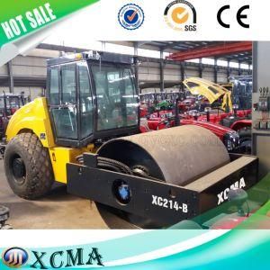 Xcma 14ton Mechanical Single Drum Vibratory Compactor Road Roller Price for Sale