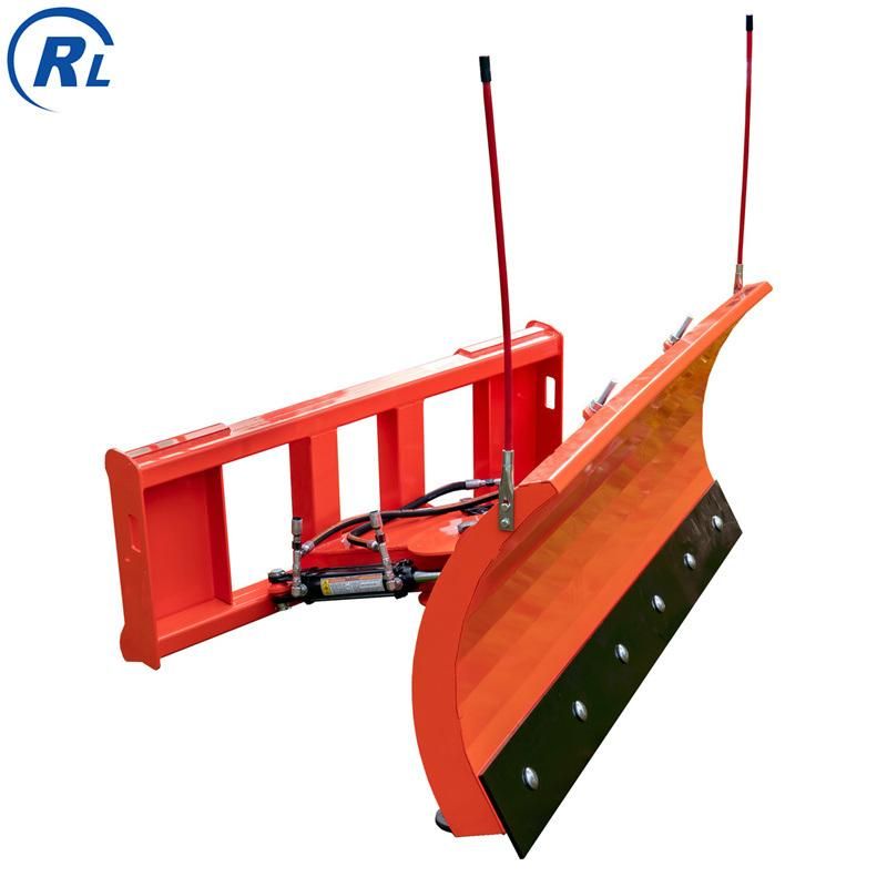Qingdao Ruilan Customize Snow Plow Blade with Hydraulic Cylinder for Skid Steer/Loader and Tractor, Machinery Attachment