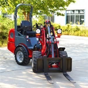 Hydrostatic Small Wheel Loader, Mini Shovel Wheel Loader with Two Way Hydraulic Output