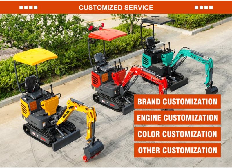 Micro Digger Mini Bagger Backhoe Mini Excavator 1ton 1000kgs