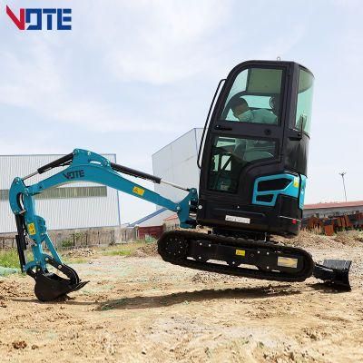 2022 New China Cheap Small Digger Low Price Digger 2 Ton Swing Arm Mini Excavator with CE Certificate