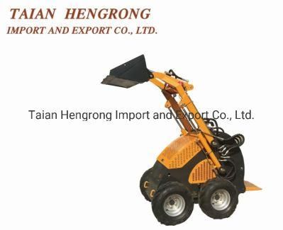 Ce Mini Skid Steer Loader with Fork Auger Trencher Concrete Mixing 4 in 1