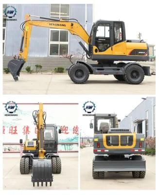 Rotates Flexibly and Freely 7.2ton Wheeled Excavator Used in Municipal Maintenance Engineering