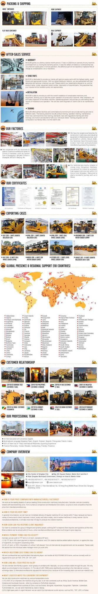 New 1800kg Wheel Loader Sem618d with 1m3 Bucket